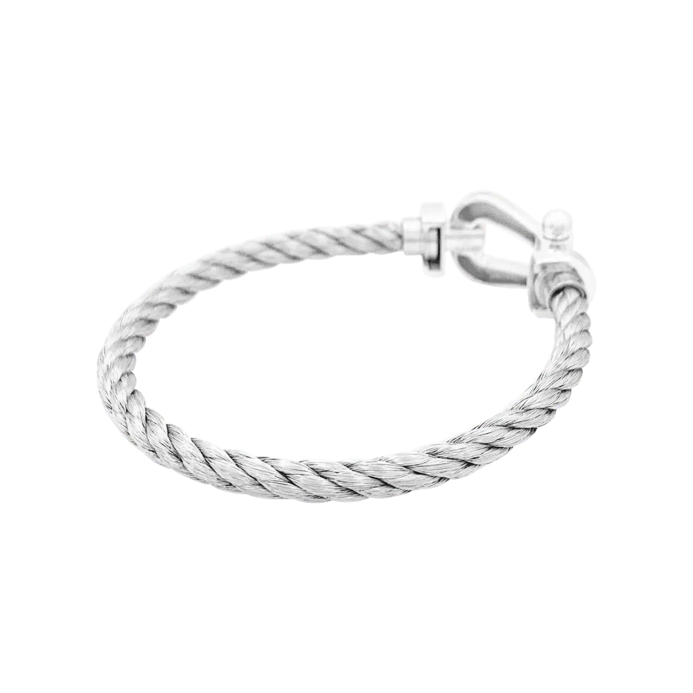 Bracelet Fred, "Force 10", or blanc, acier. - Image 3
