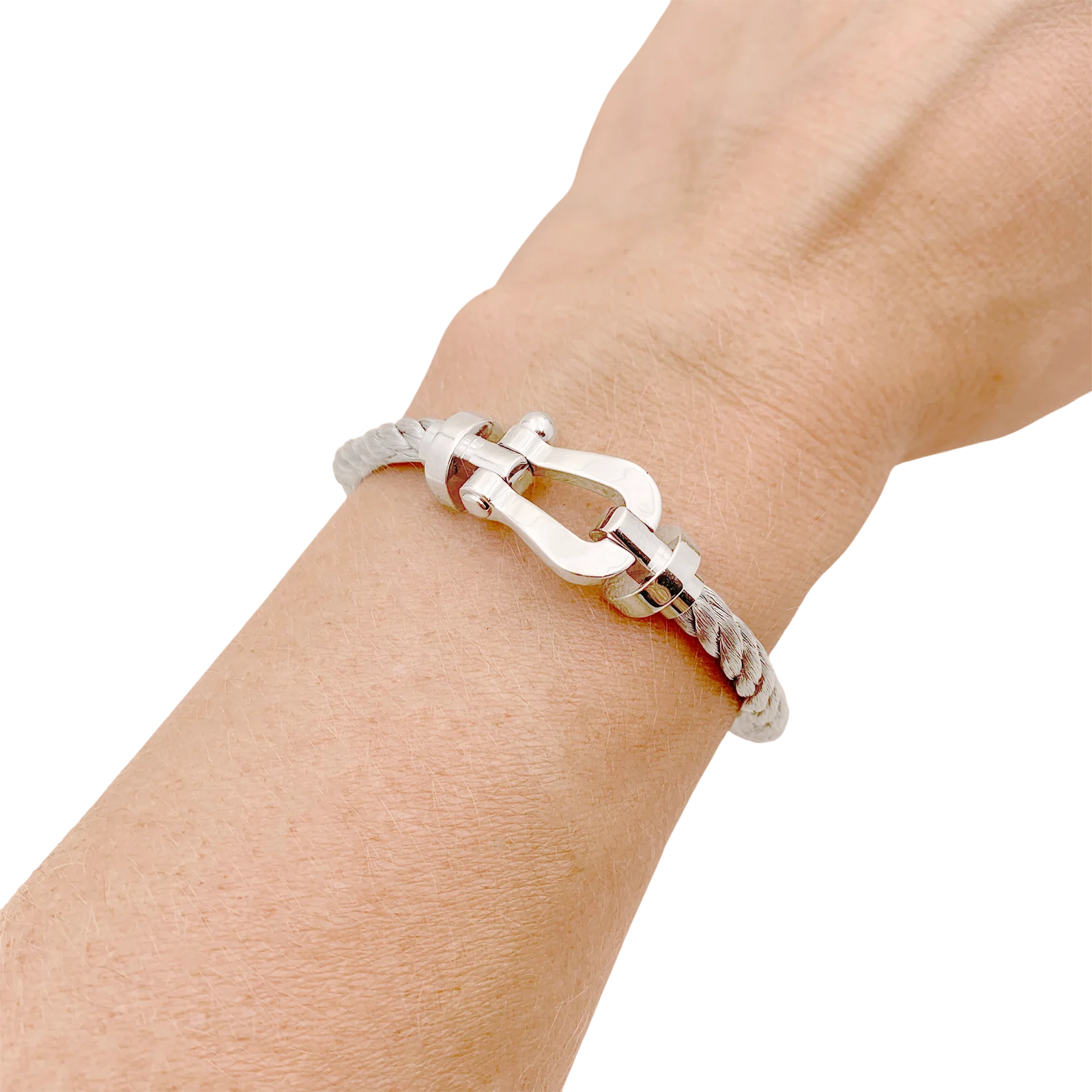 Bracelet Fred, "Force 10", or blanc, acier. - Image 6