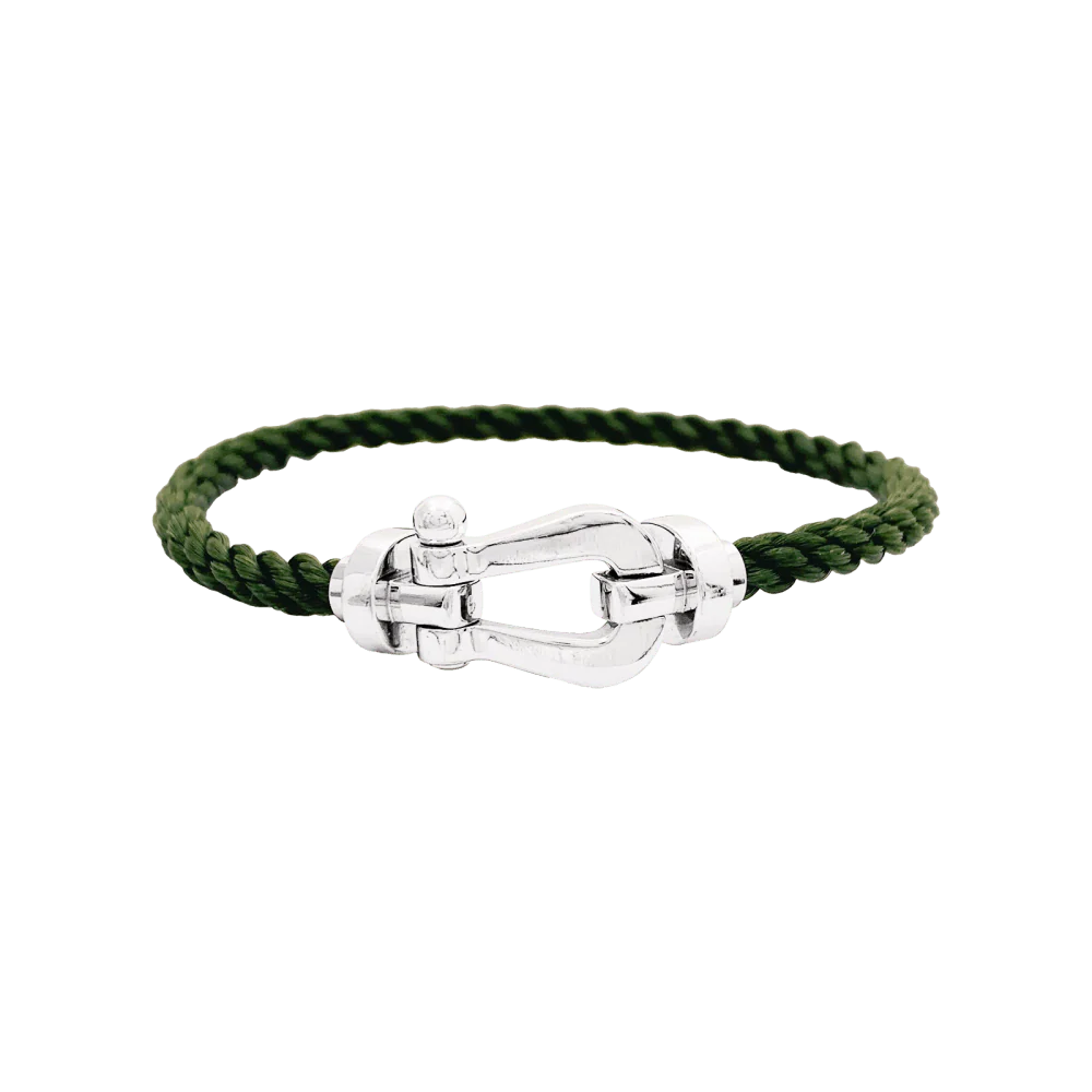 Bracelet Fred, "Force 10", or blanc, corderie. - Image 3