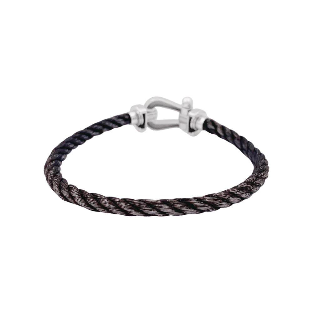 Bracelet Fred, "Force 10", or blanc, corderie. - Image 4