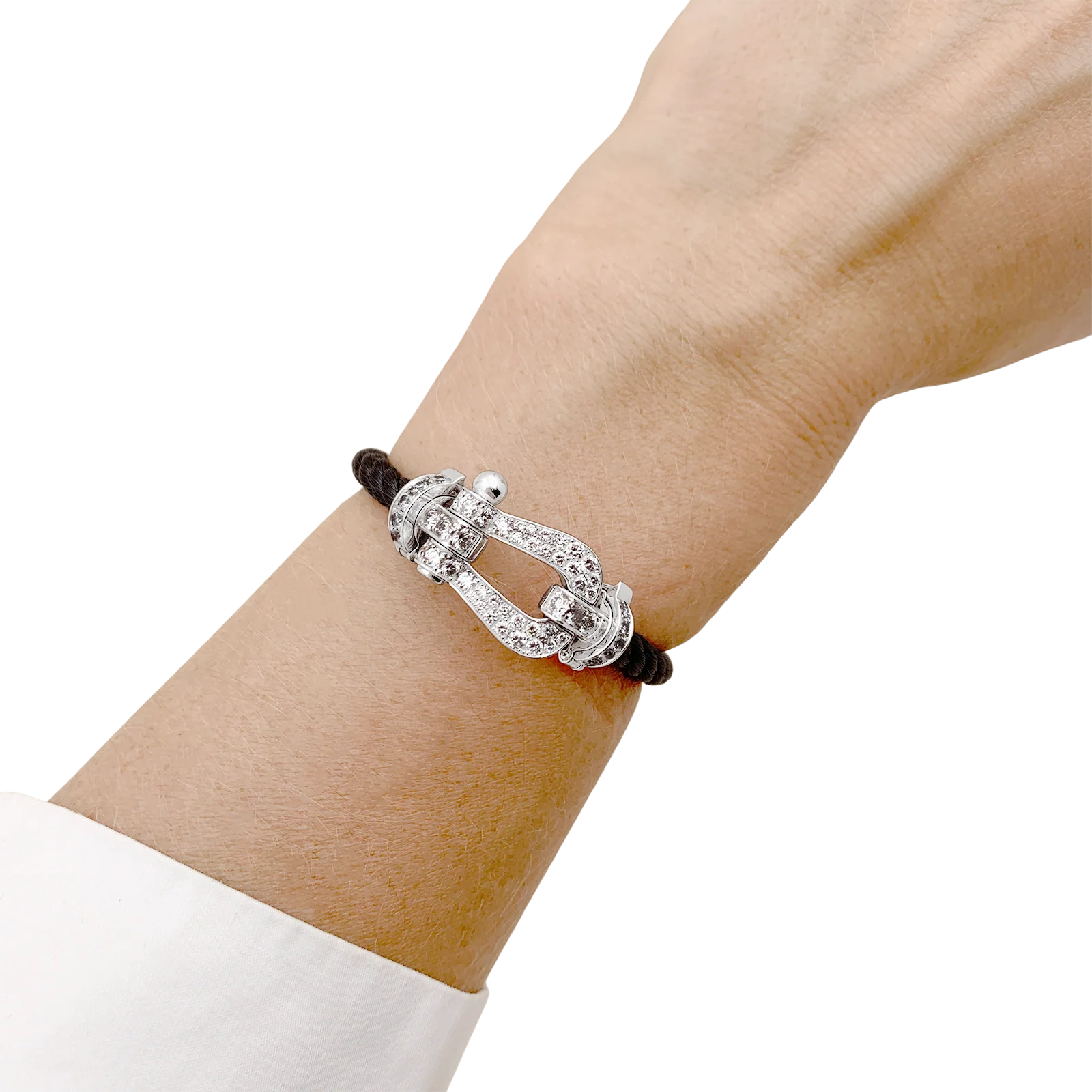 Bracelet Fred, "Force 10" or blanc, diamants. - Image 5
