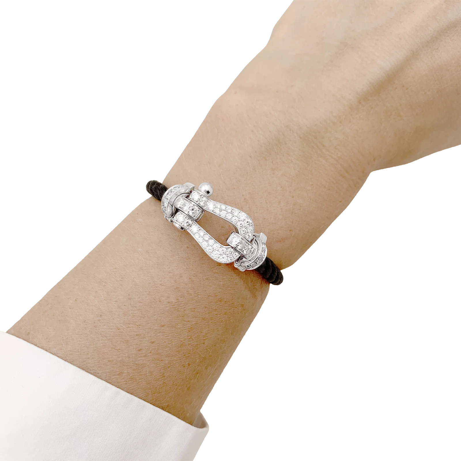 Bracelet Fred, "Force 10" or blanc, diamants. - Image 6