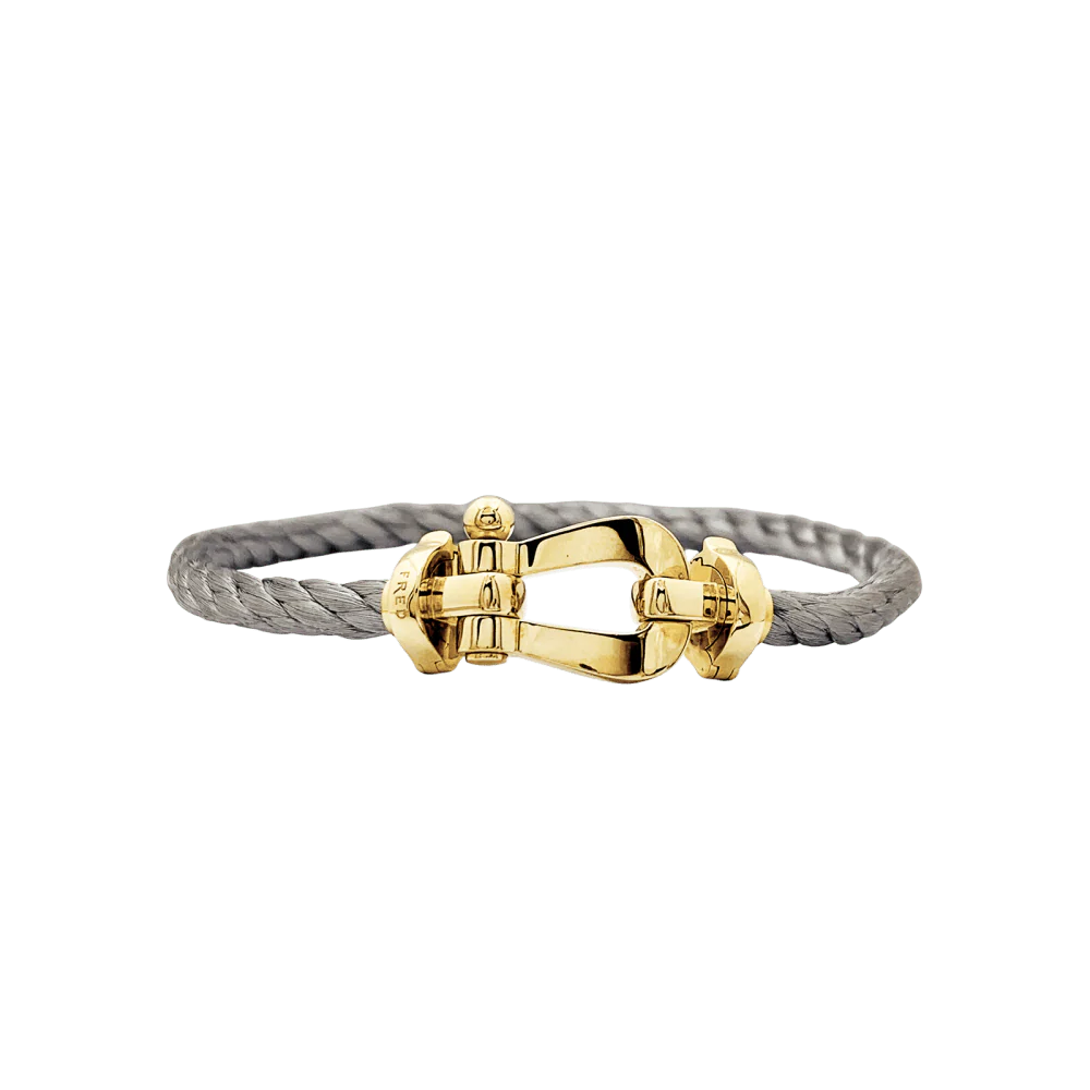 Bracelet Fred, "Force 10", or jaune, acier.