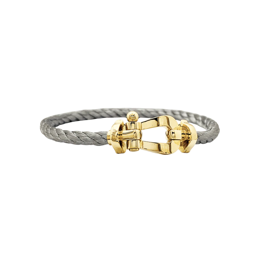 Bracelet Fred, "Force 10", or jaune, acier. - Image 4