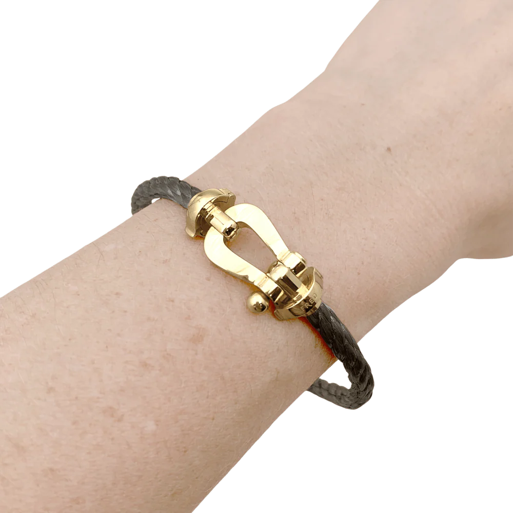 Bracelet Fred, "Force 10", or jaune, acier. - Image 6