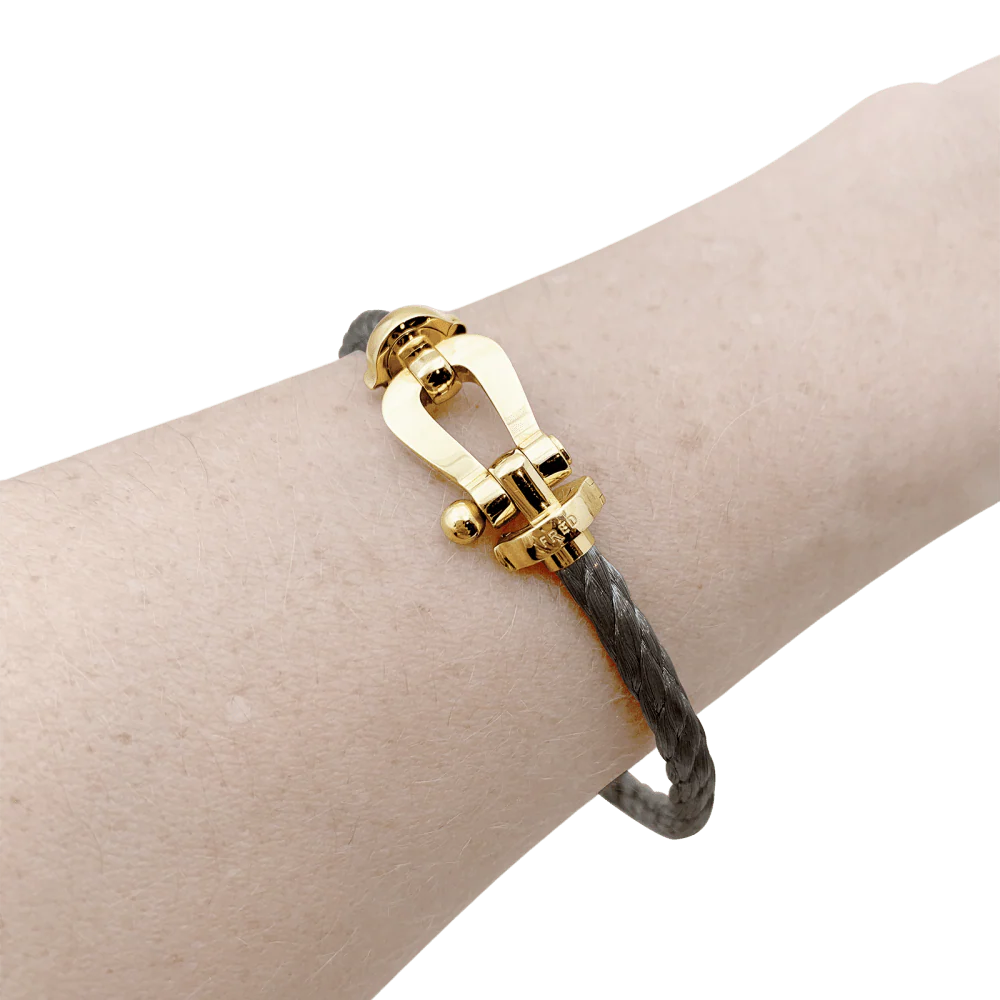 Bracelet Fred, "Force 10", or jaune, acier. - Image 7