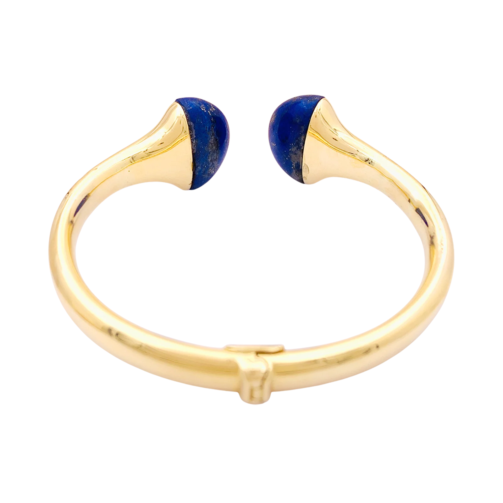 Bracelet jonc, or jaune et lapis-lazuli. - Image 3