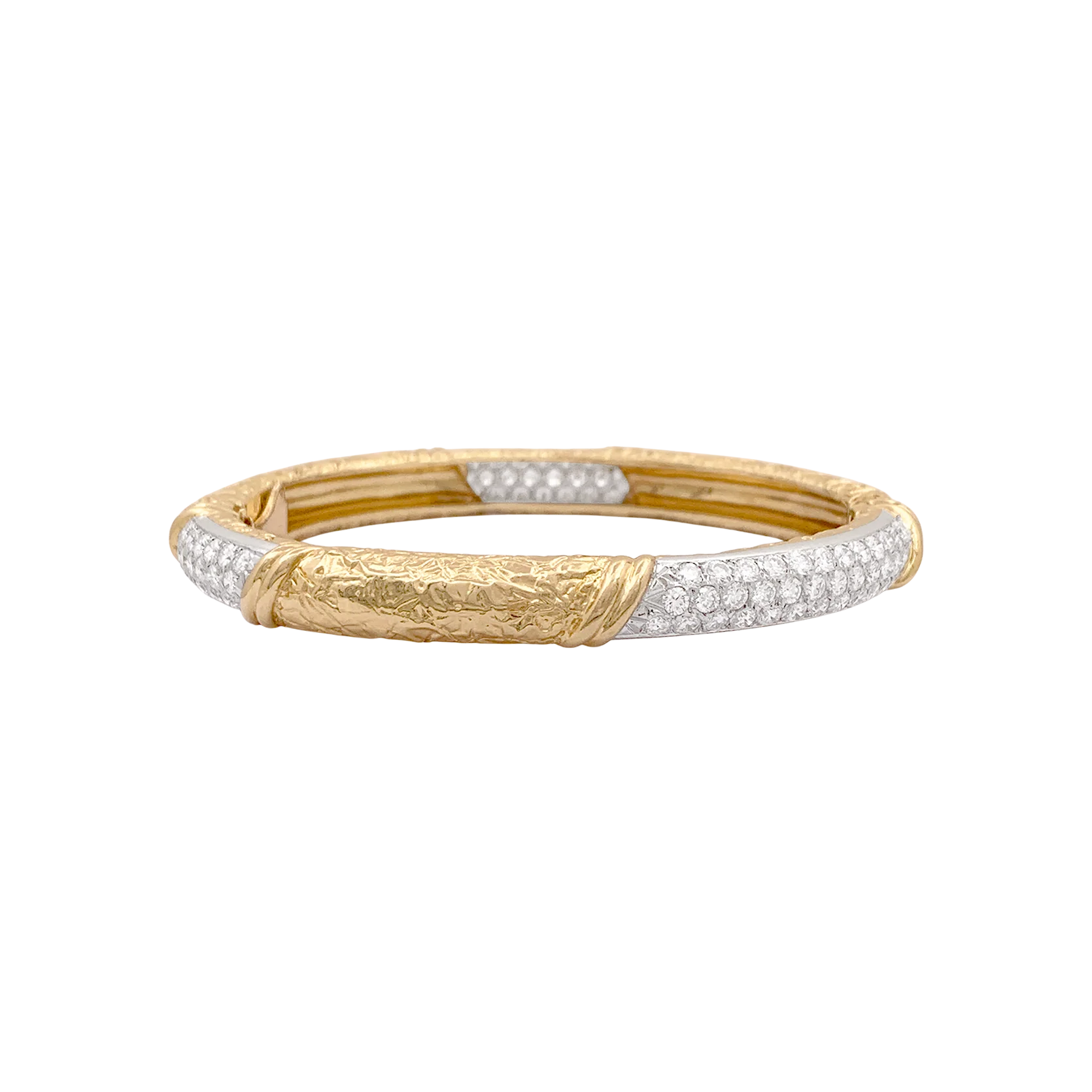 Bracelet jonc Van Cleef & Arpels, or jaune et diamants