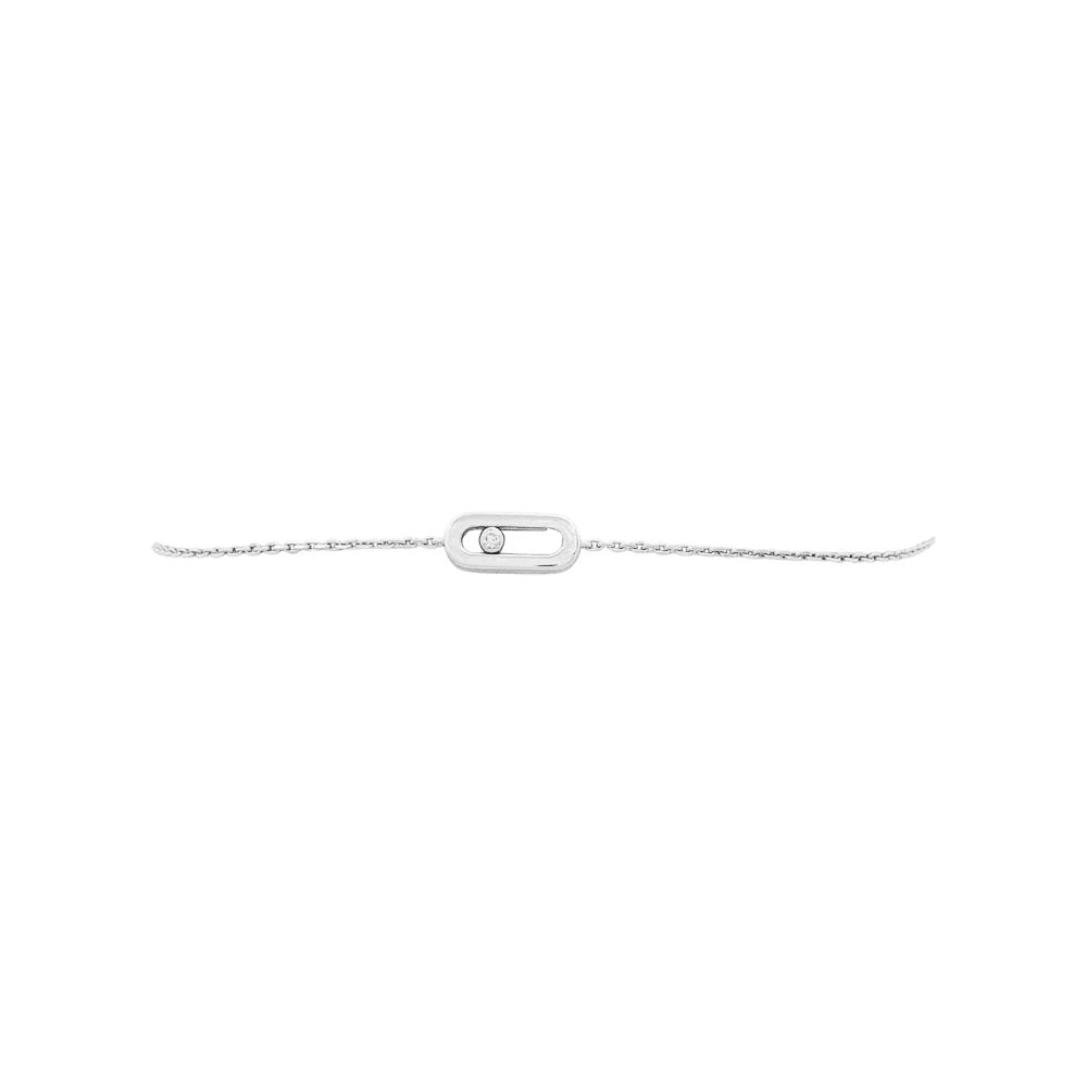 Bracelet Messika, "Move Uno", or blanc, diamant. - Image 3
