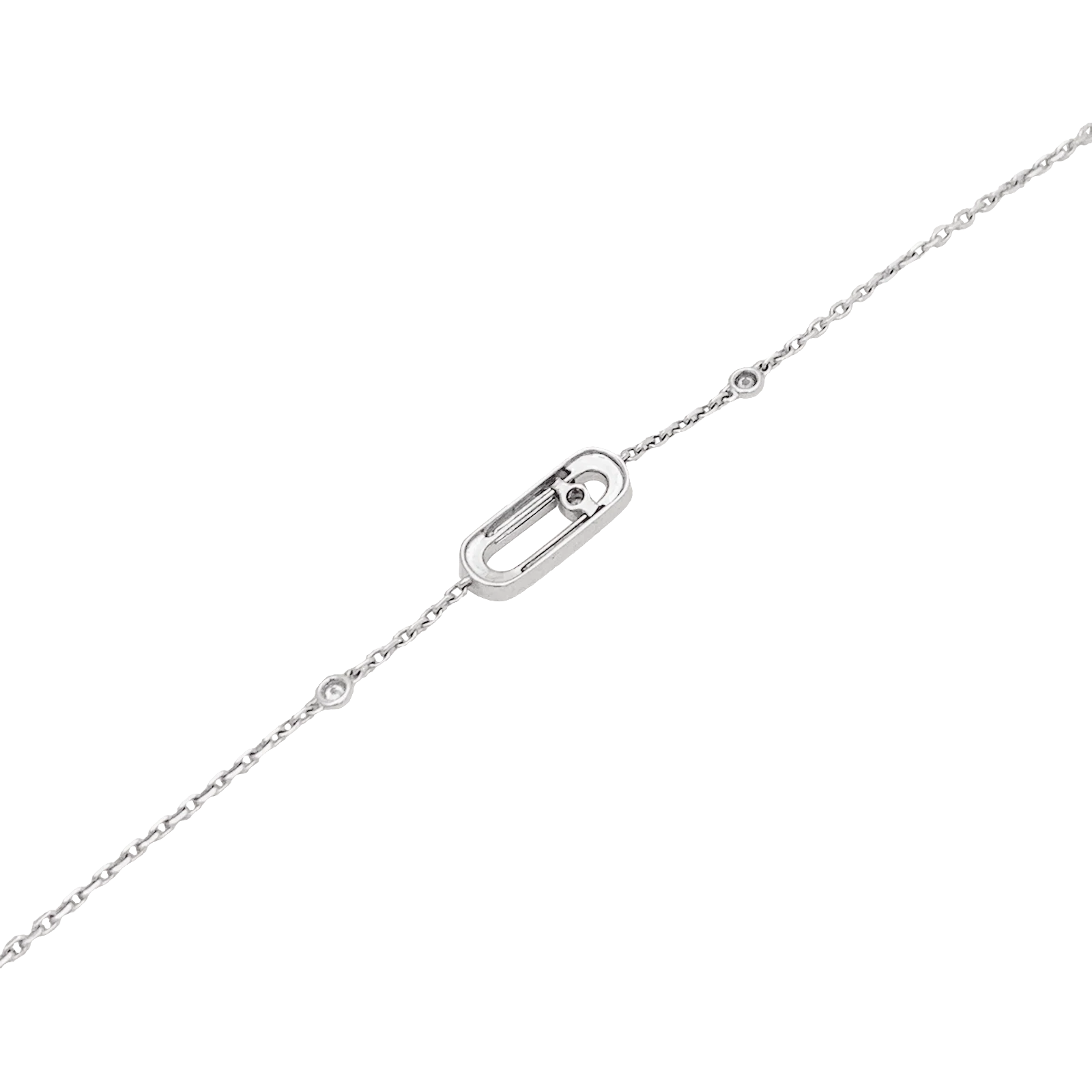 Bracelet Messika, "Move Uno", or blanc et diamants. - Image 3