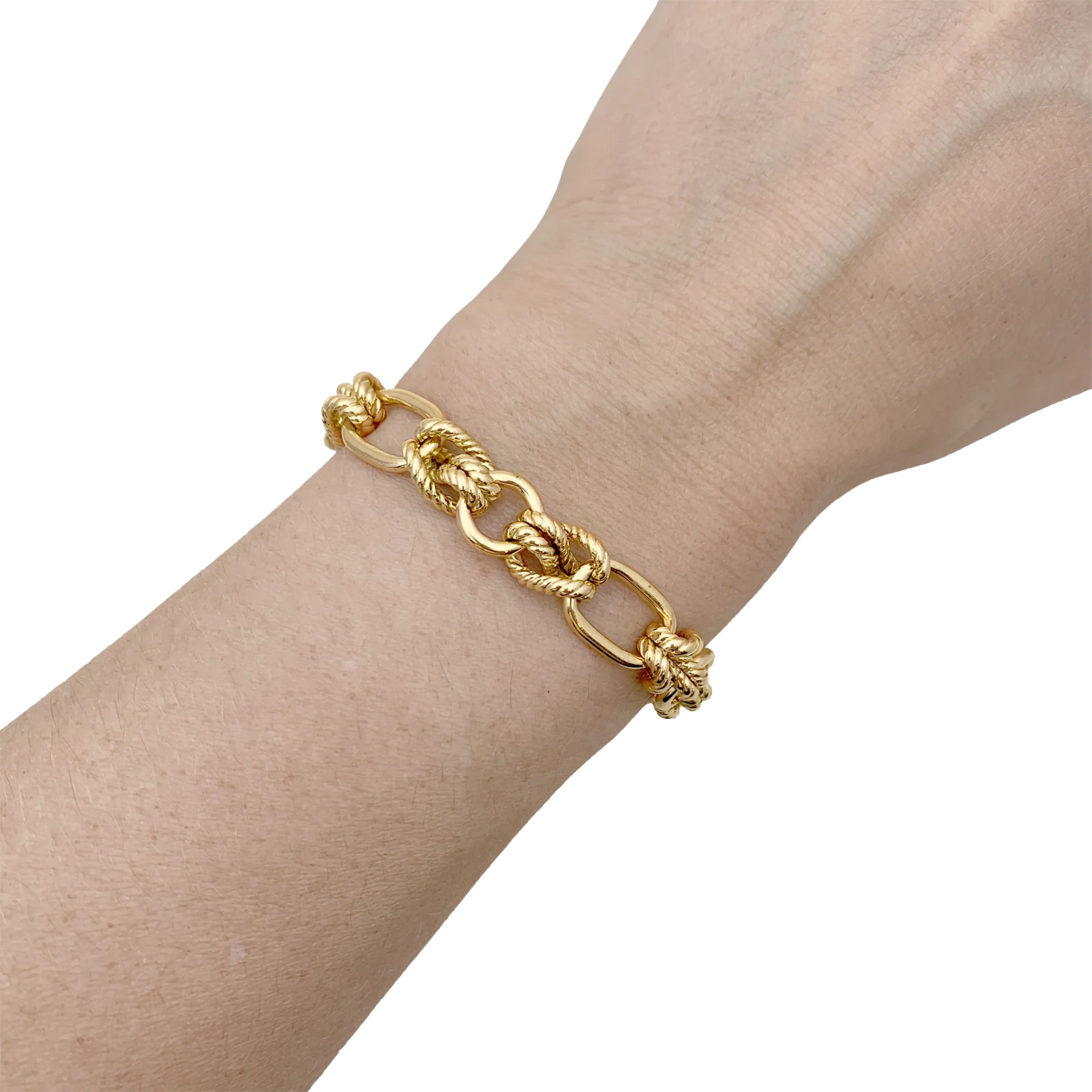 Bracelet "Noeuds" or jaune. - Image 5