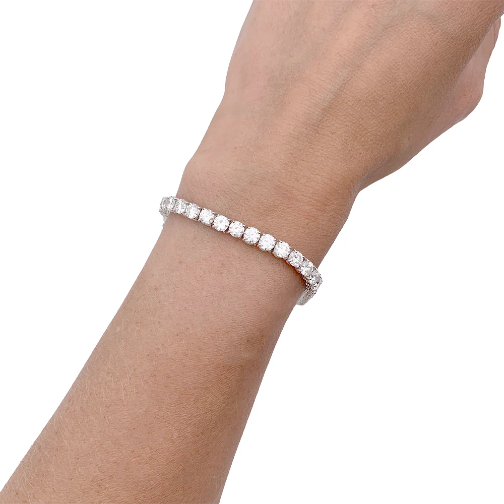 Bracelet or blanc et diamants. - Image 8