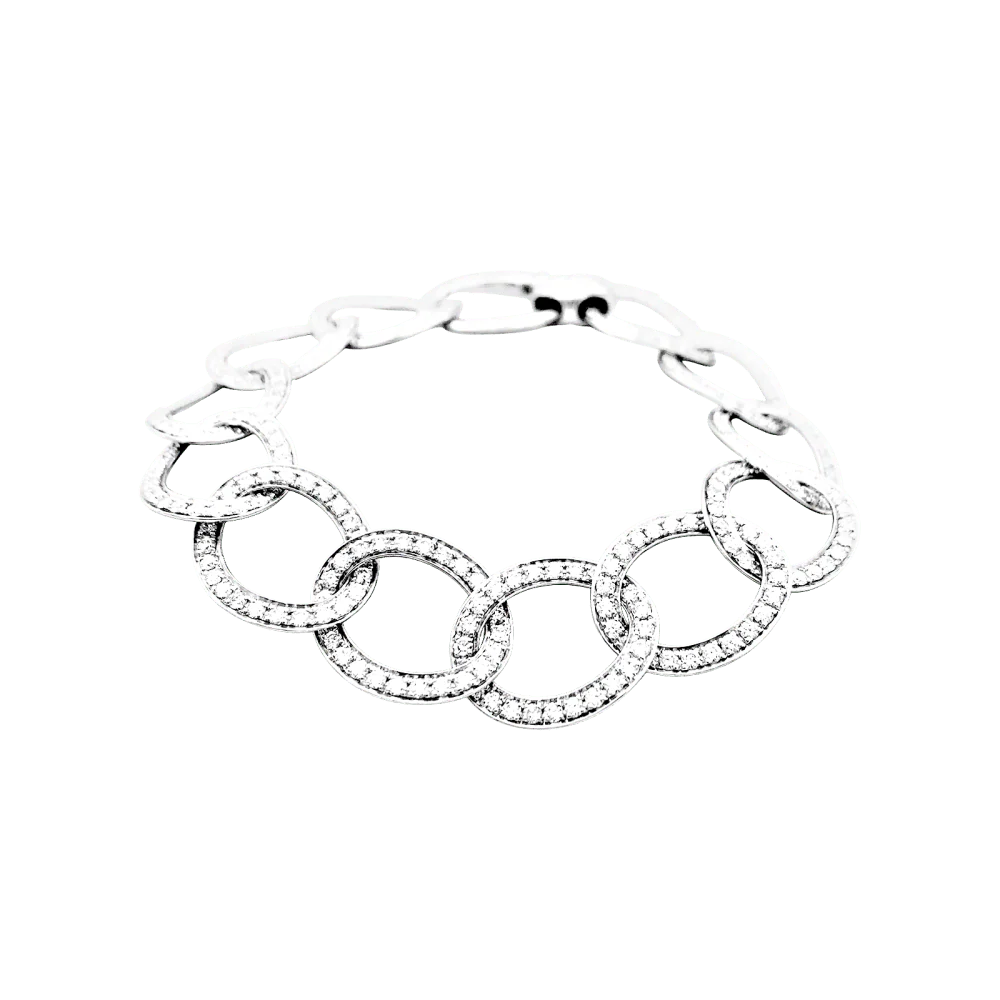 Bracelet Pomellato, "Brera", or blanc et diamants. - Image 2