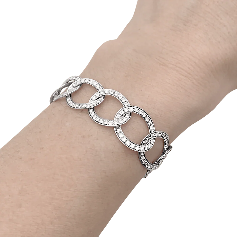 Bracelet Pomellato, "Brera", or blanc et diamants. - Image 6