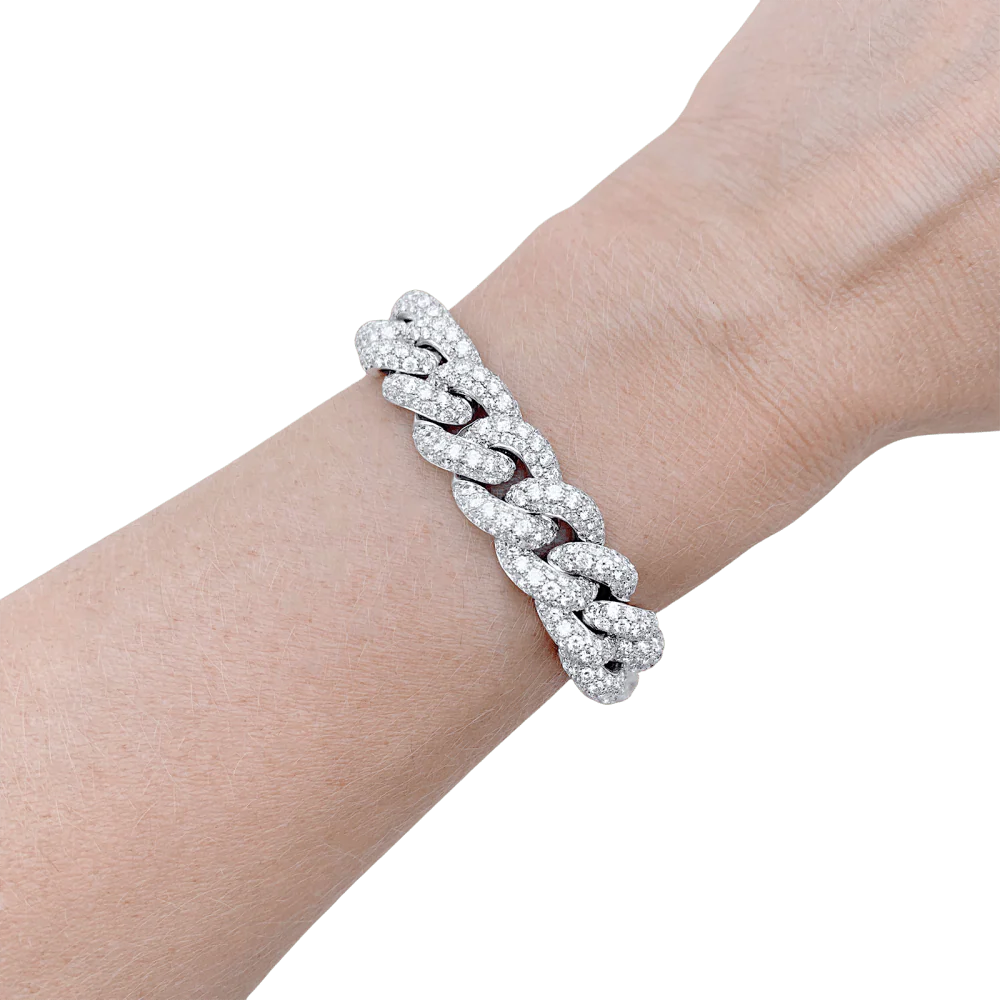 Bracelet Pomellato, "Catene", or blanc et diamants. - Image 6