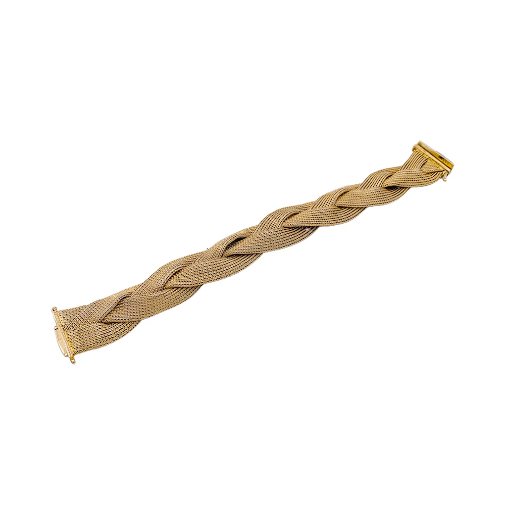Bracelet tresse or jaune. - Image 6