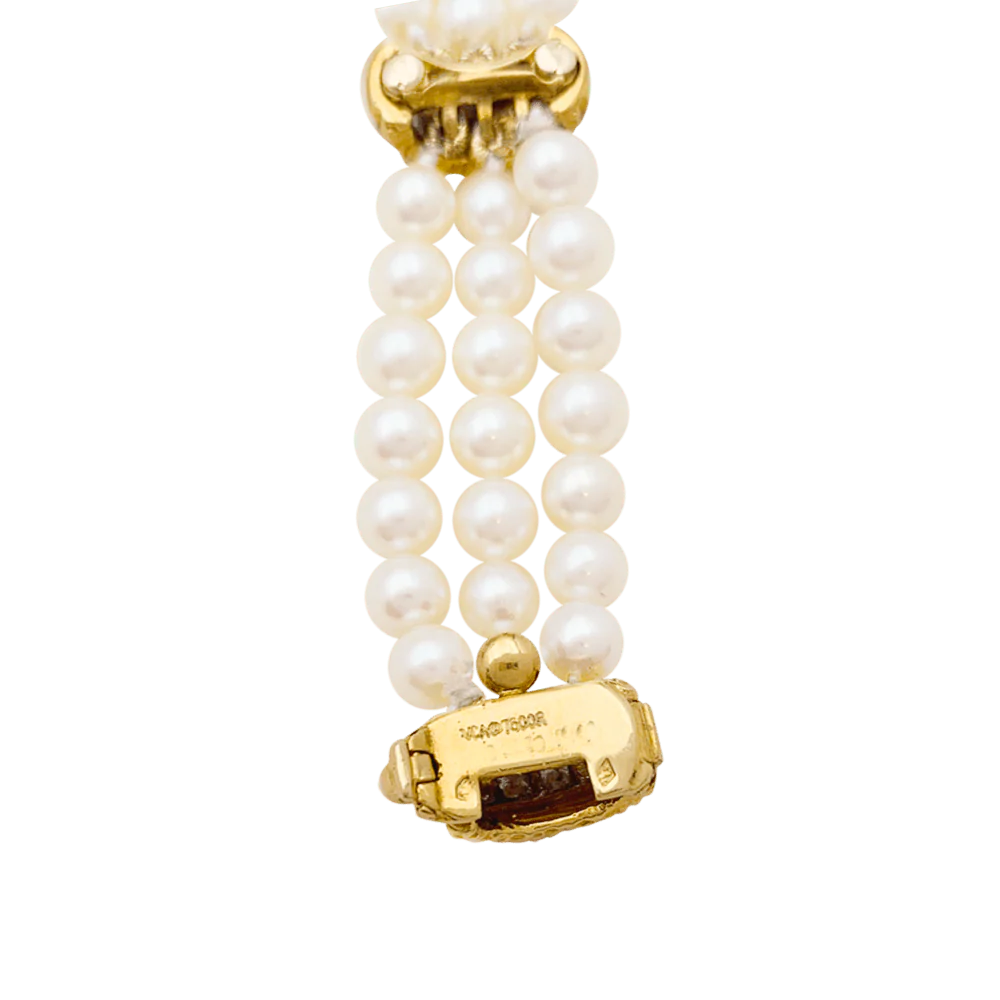 Bracelet Van Cleef & Arpels, deux ors, diamants, perles. - Image 3