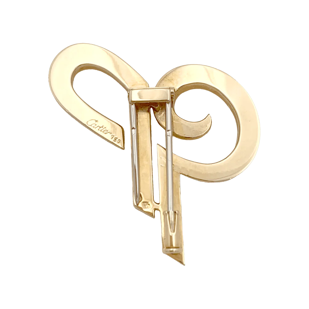Broche Cartier, « Initiales », or jaune. - Image 2
