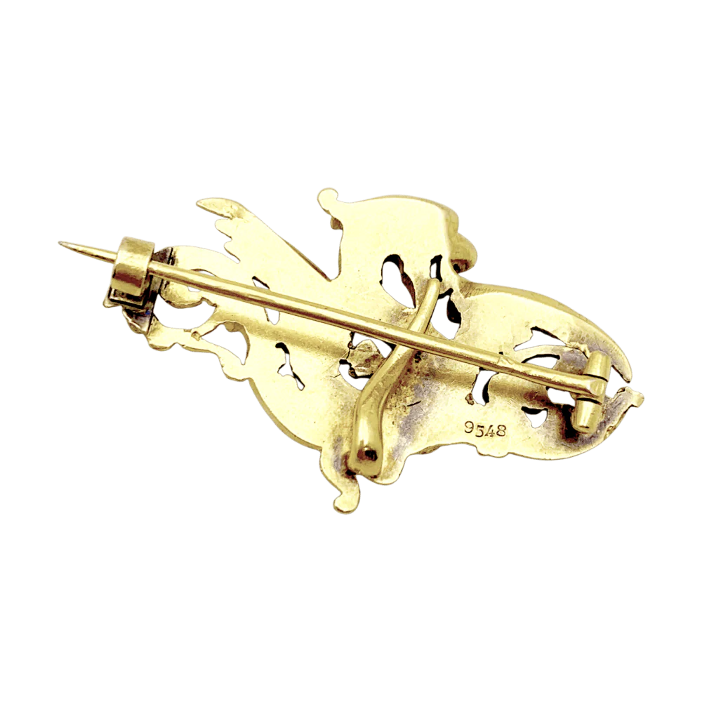 Broche Chimère en or jaune. - Image 3