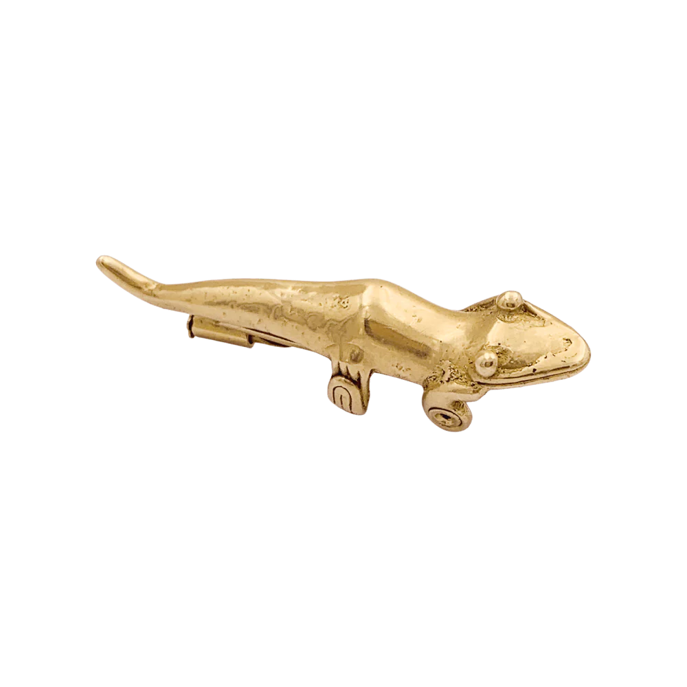 Broche, «Lézard », or jaune. - Image 2
