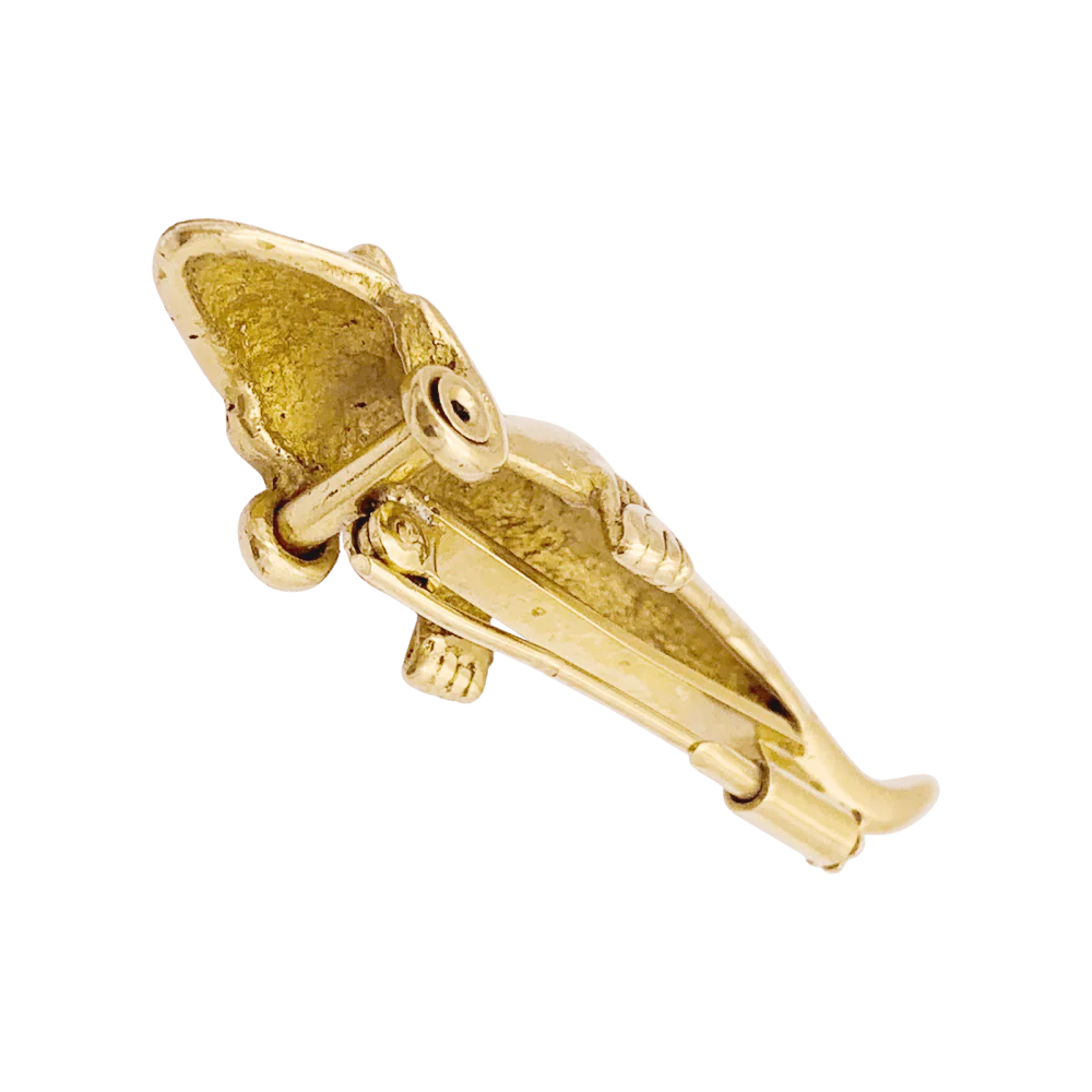 Broche, «Lézard », or jaune. - Image 4