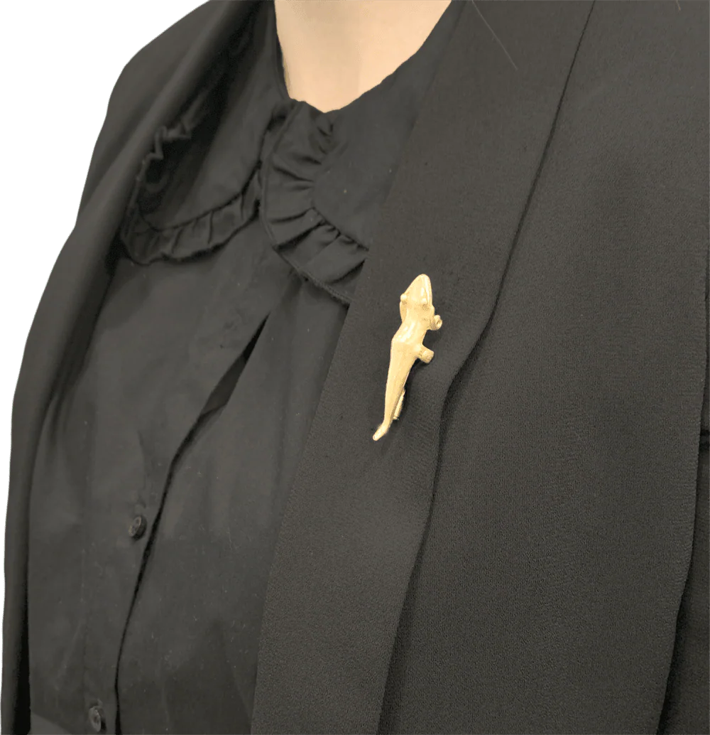 Broche, «Lézard », or jaune. - Image 7