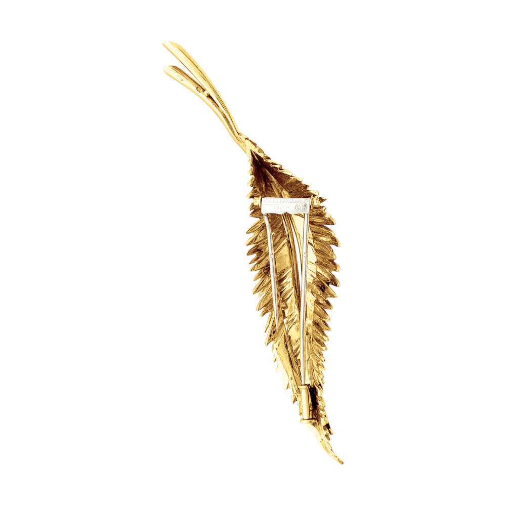 Broche Van Cleef & Arpels, "Plumes", or jaune. - Image 4