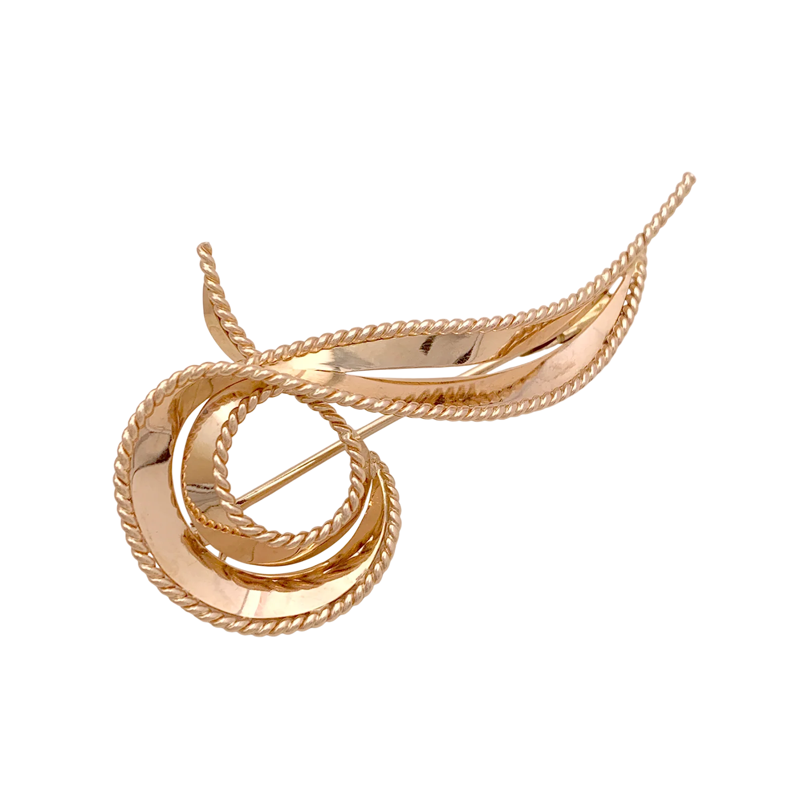 Broche vintage "Volute" or rose. - Image 4