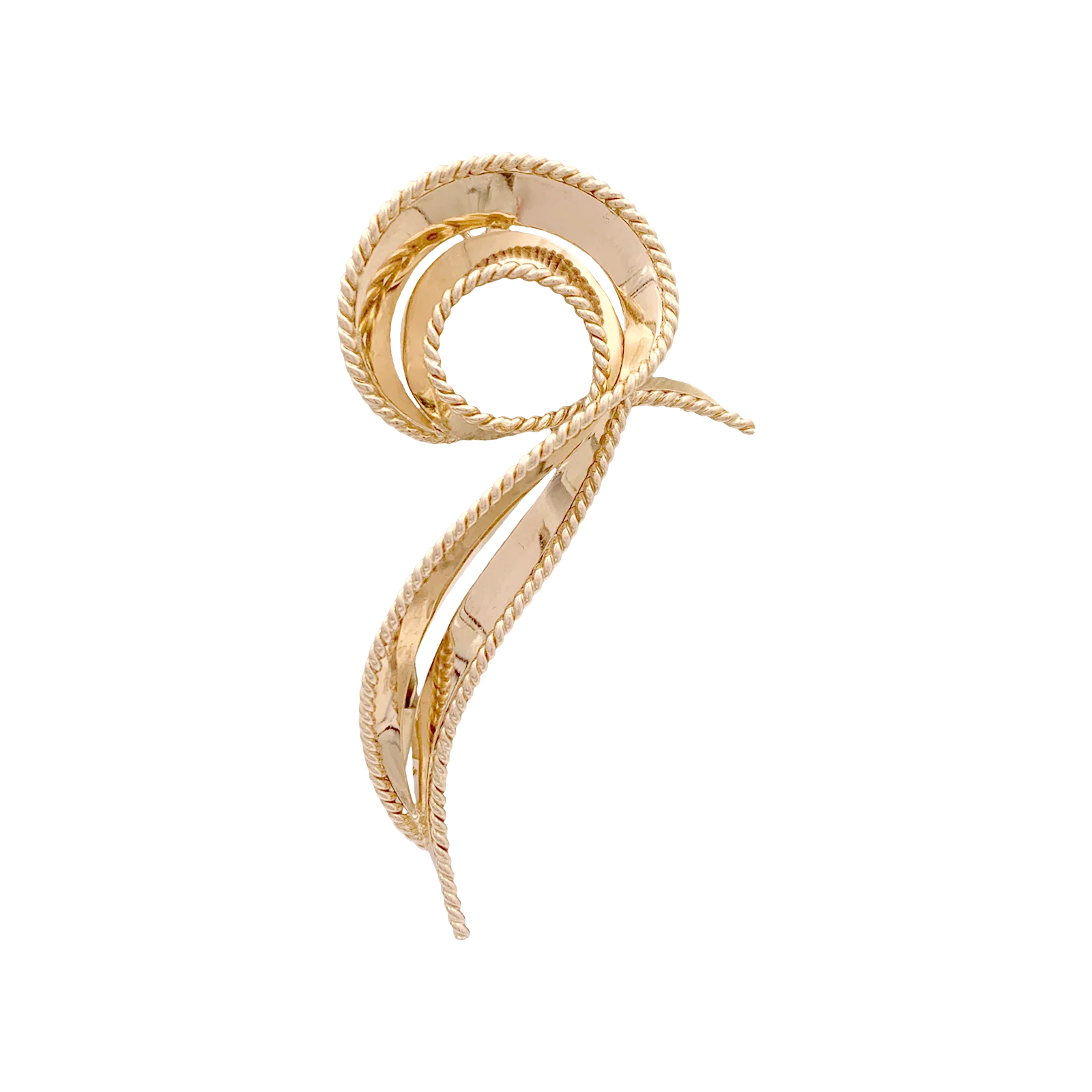 Broche vintage "Volute" or rose. - Image 5
