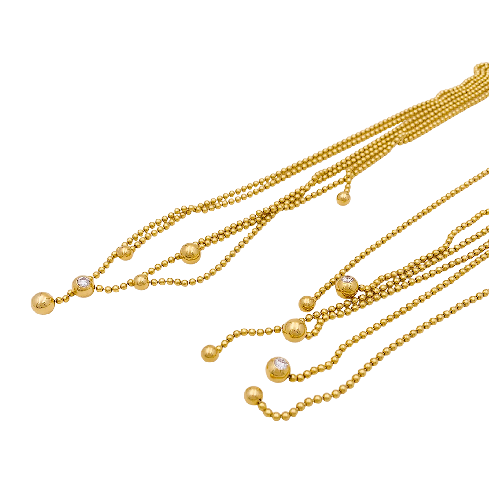 Collier Cartier, "Draperie", or jaune, diamants. - Image 4