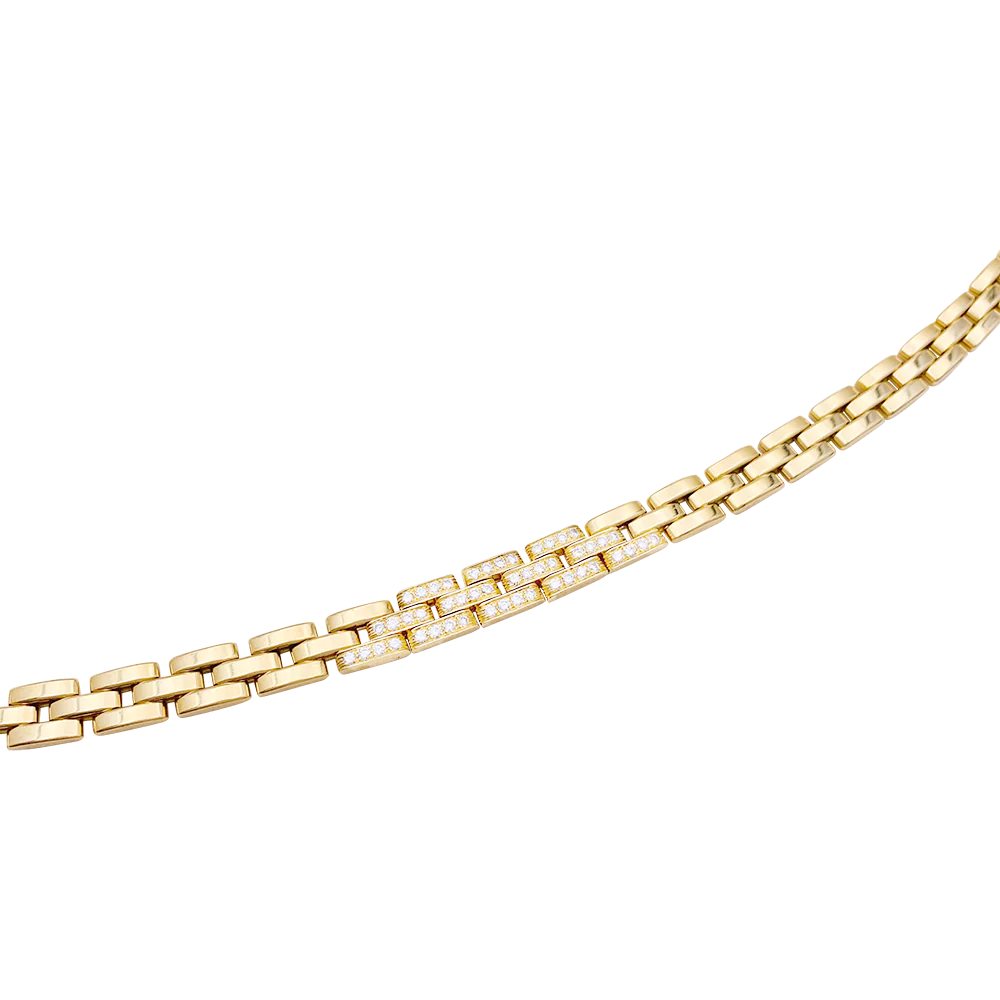 Collier Cartier "Tyrana", or jaune, diamants. - Image 5