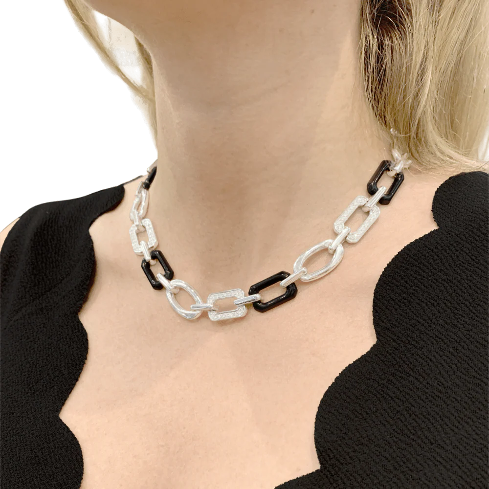 Collier Chanel, « Première Onyx », onyx, diamants, or blanc. - Image 6