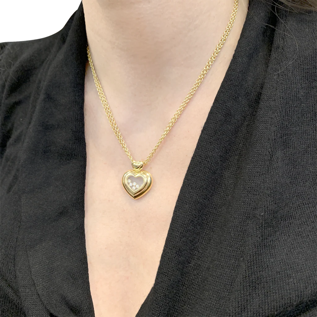 Collier Chopard "Happy Diamonds" or jaune, diamants. - Image 6