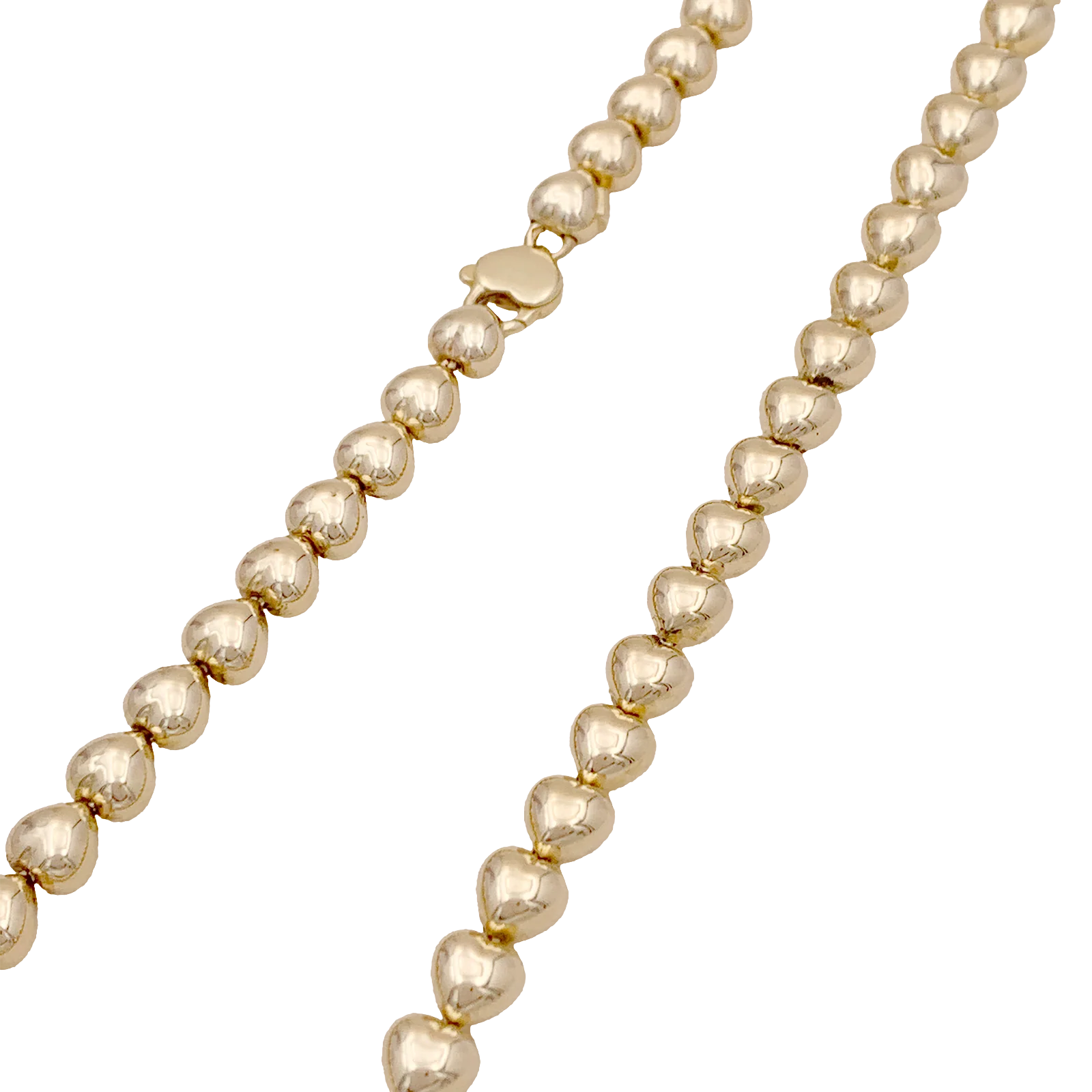 Collier « Cœurs » or jaune. - Image 3