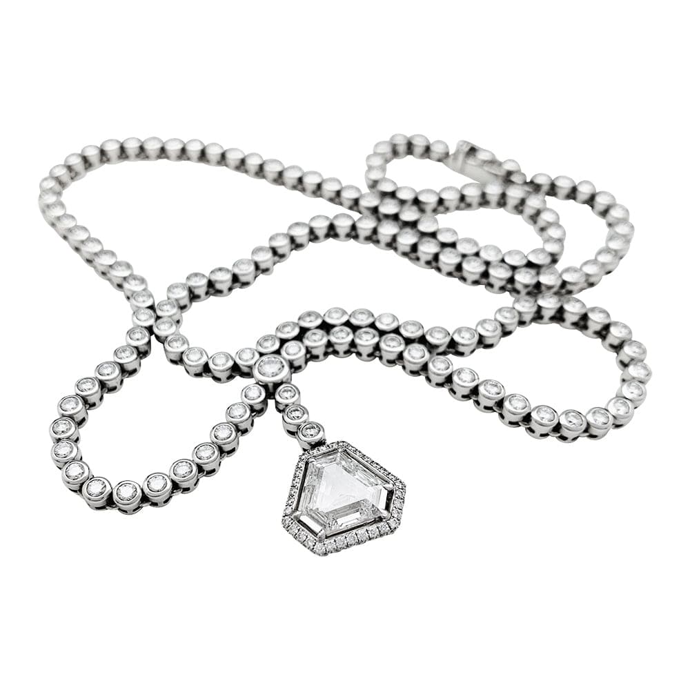 Collier cravate diamants. - Image 5