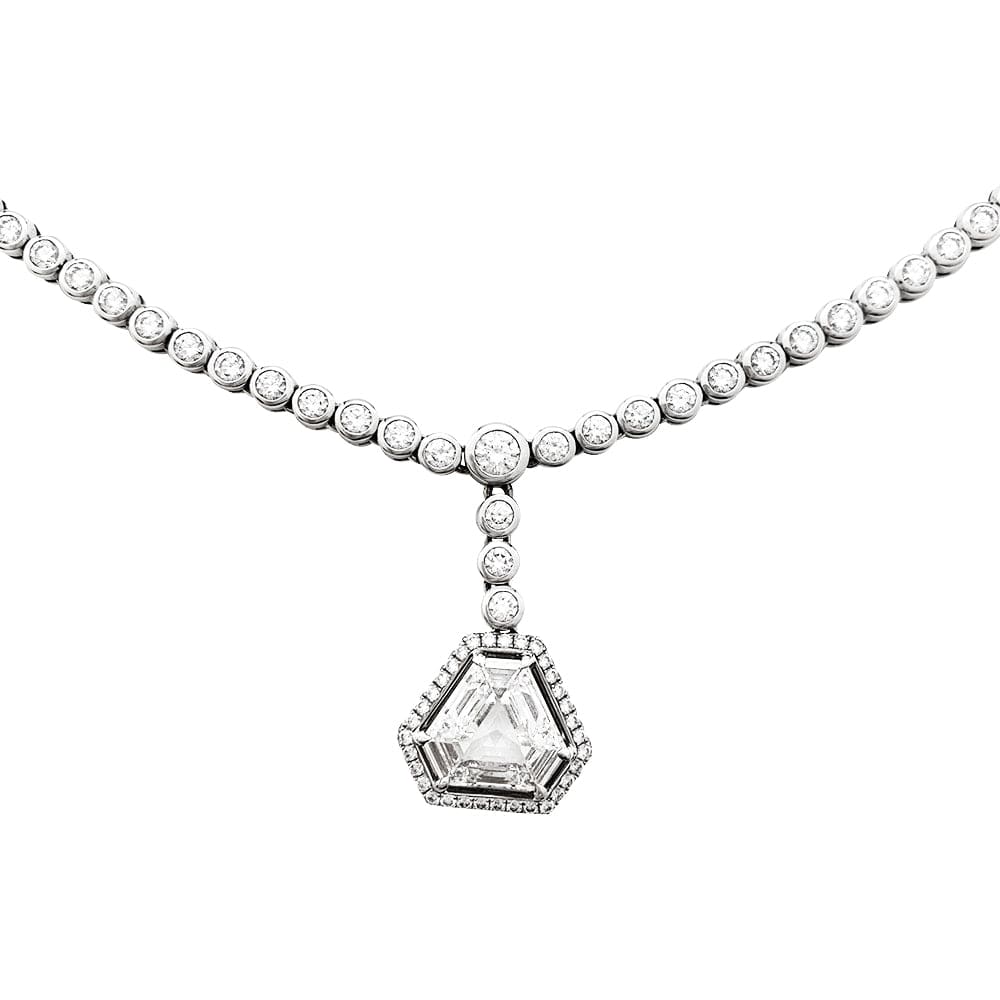 Collier cravate diamants. - Image 8