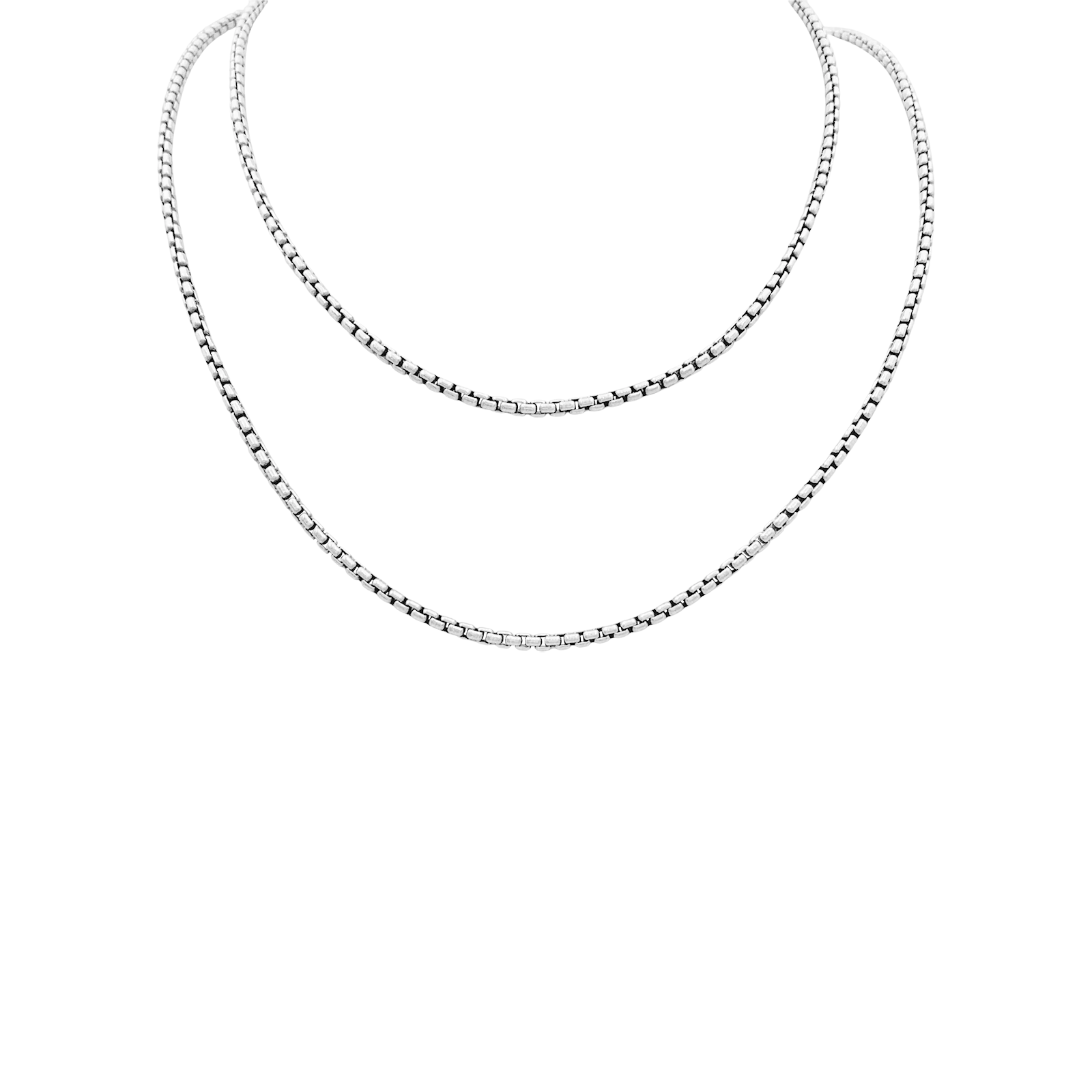 Collier David Yurman, "Box Chain", argent. - Image 2