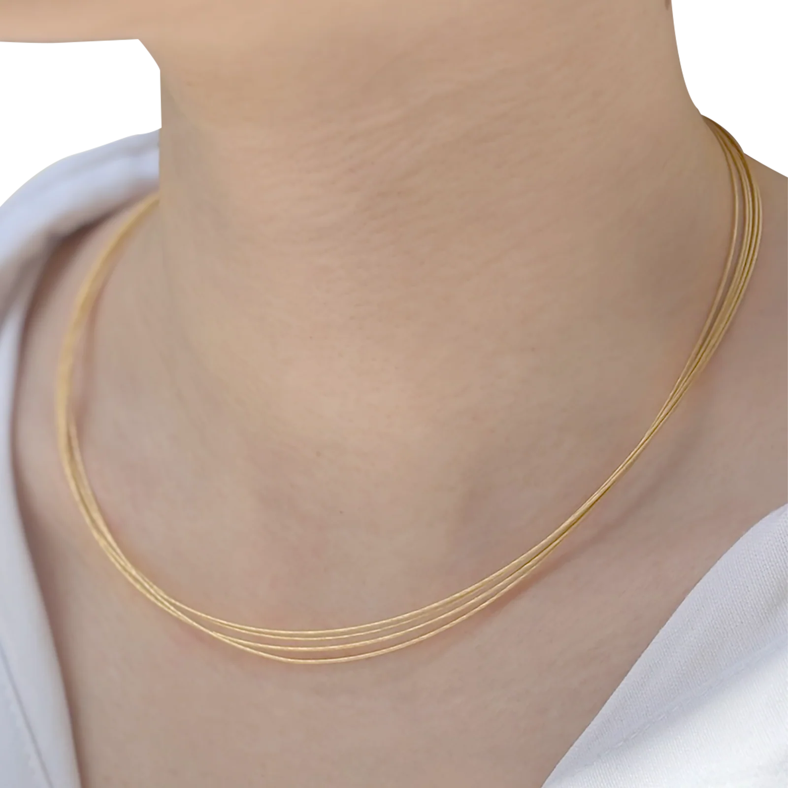 Collier DINH VAN, cinq câbles en or jaune. - Image 3