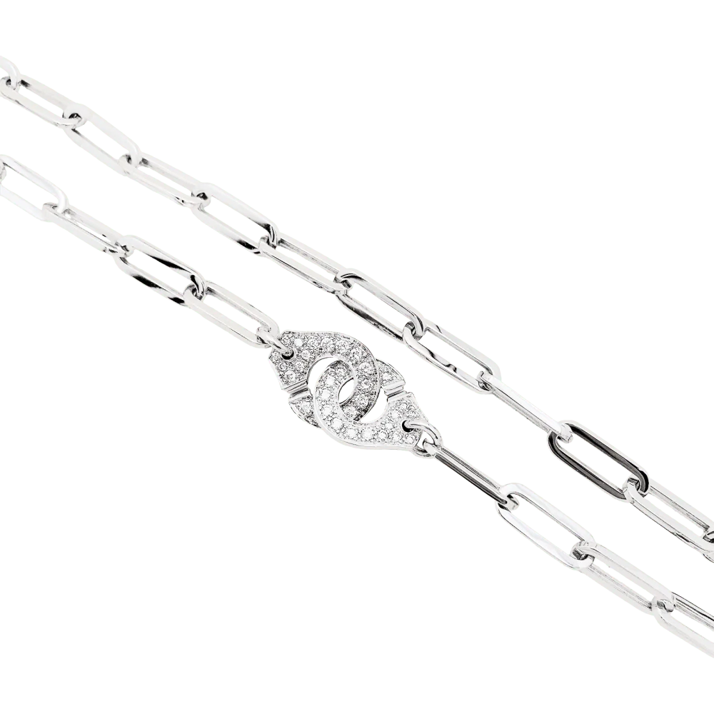 Collier Dinh Van, "Menottes", or blanc et diamants. - Image 3