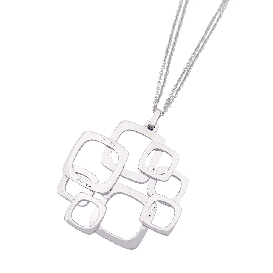 Collier Dinh Van, "Surimpression", or blanc, diamants. - Image 2