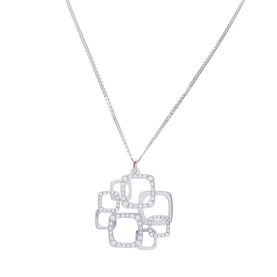 Collier Dinh Van, "Surimpression", or blanc, diamants. - Image 6