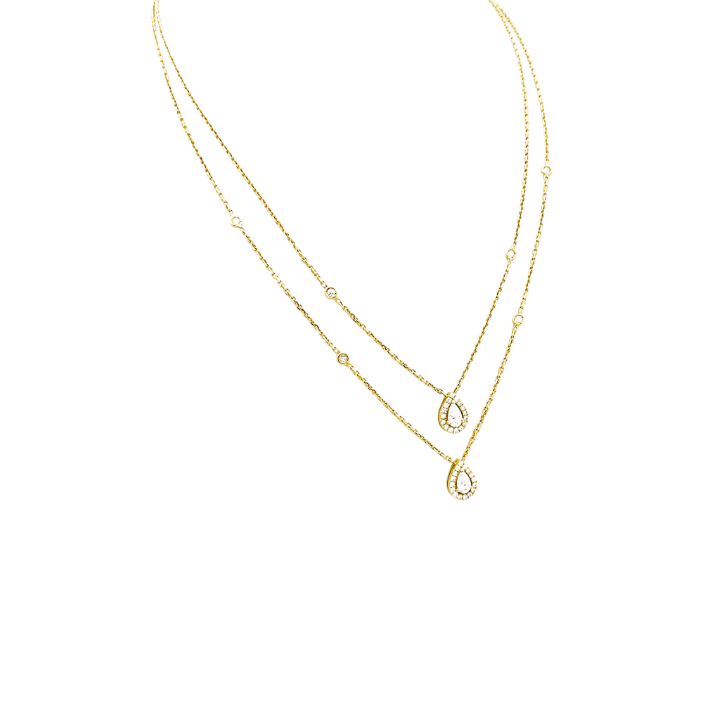 Collier Edouard NAHUM, or jaune et diamants. - Image 2