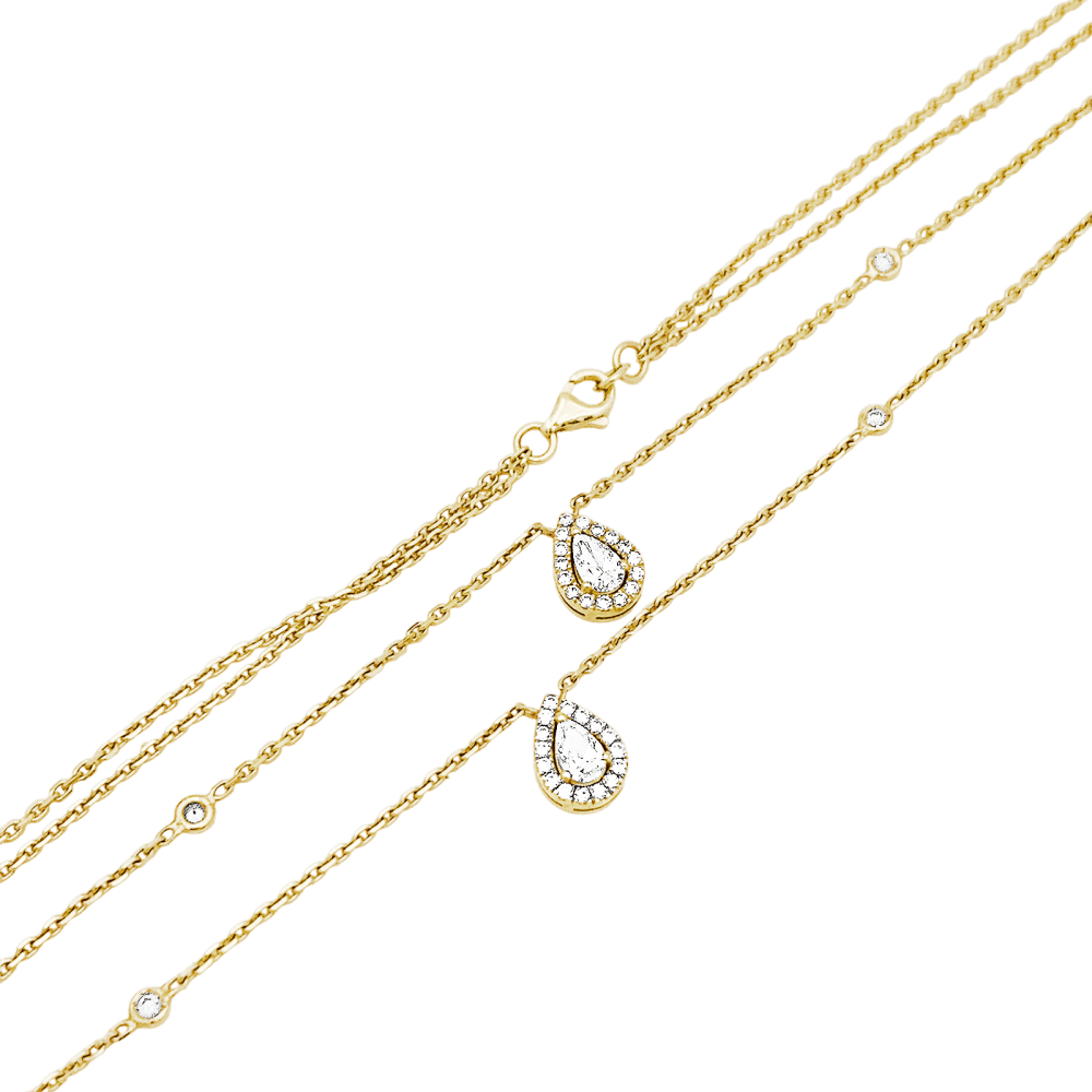 Collier Edouard NAHUM, or jaune et diamants. - Image 3