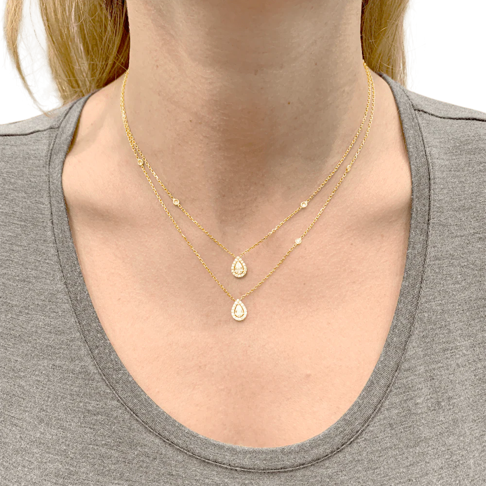 Collier Edouard NAHUM, or jaune et diamants. - Image 5