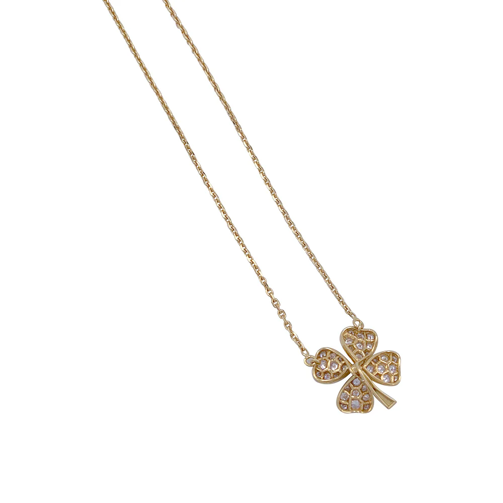 Collier Fred, "Trèfle", or jaune et diamants - Image 8