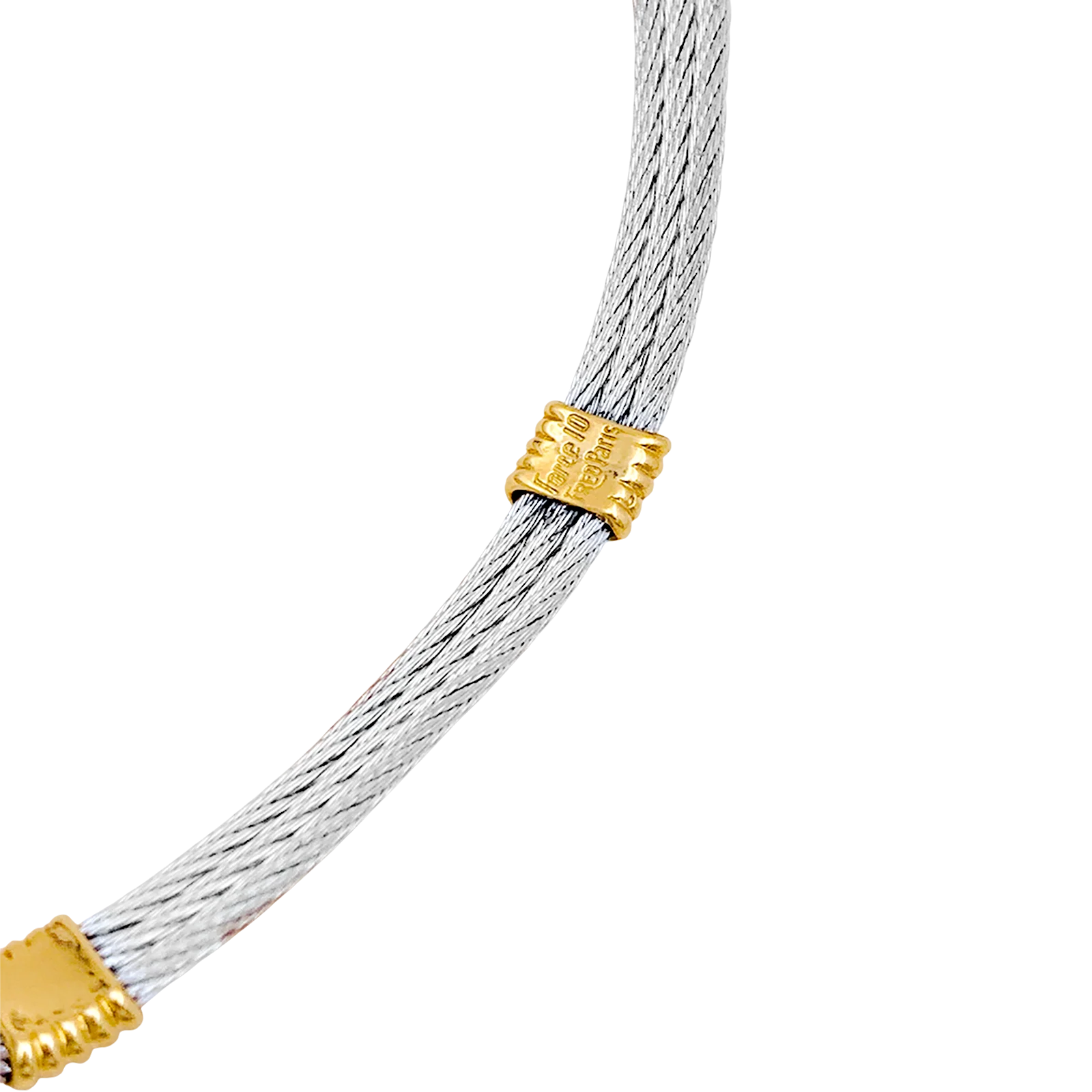 Collier Fred vintage "Force 10", or jaune, acier. - Image 3