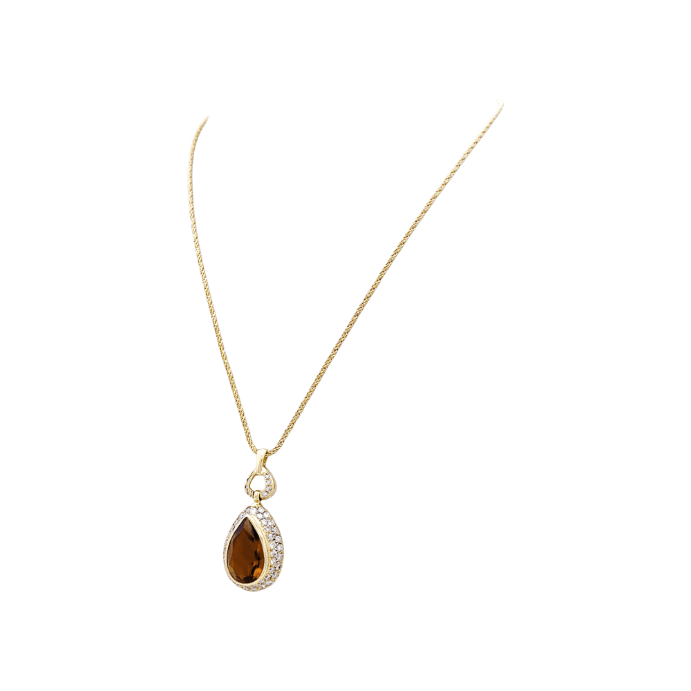 Collier H.Stern, or jaune, citrine et diamants. - Image 2