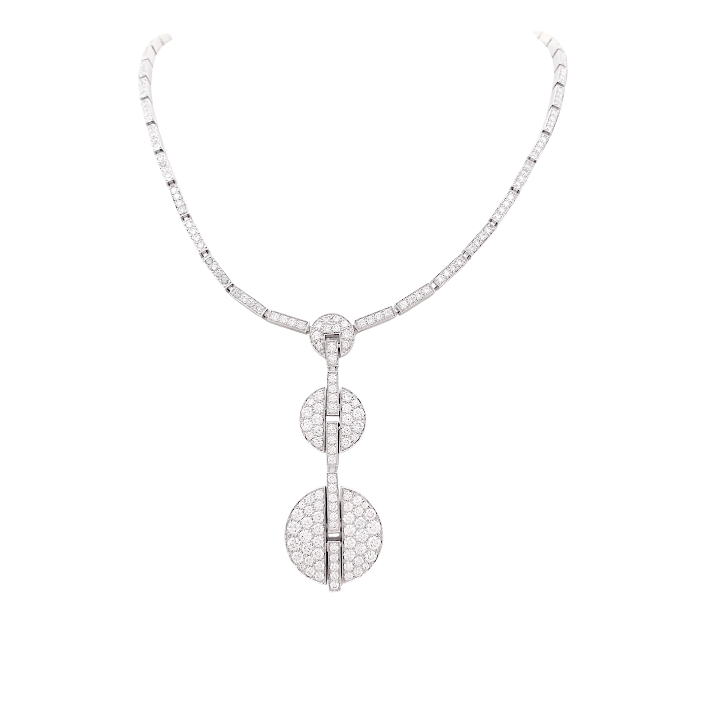 Collier Haute Joaillerie Cartier "Himalia" or blanc, diamants. - Image 6