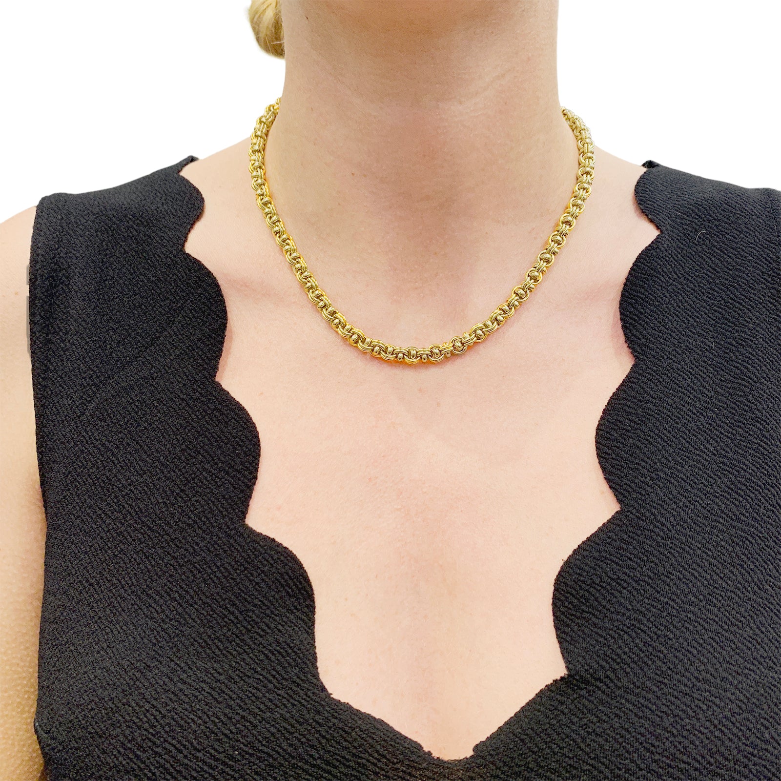 Collier maille fantaisie en or jaune. 70,9 grammes - Image 4