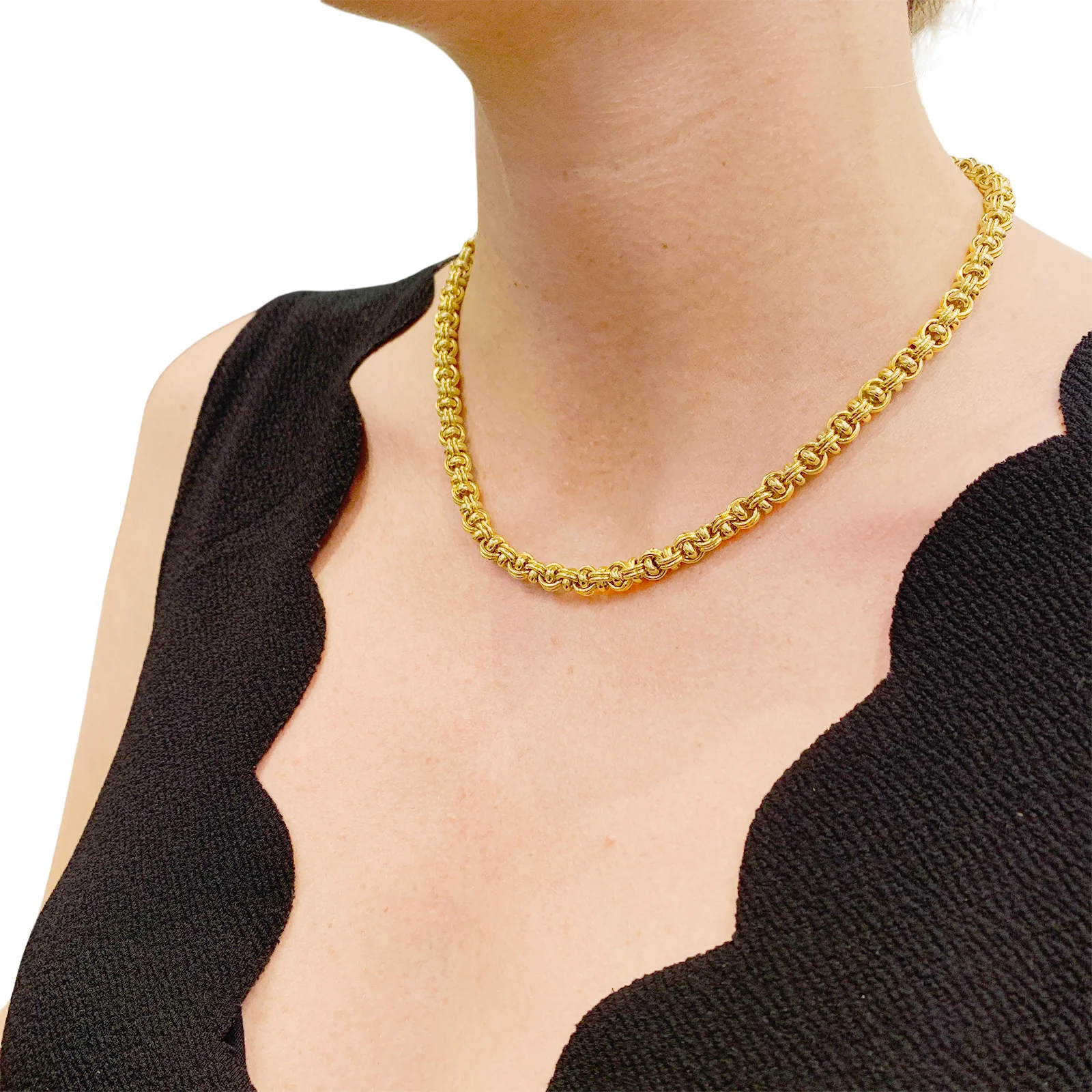 Collier maille fantaisie en or jaune. 70,9 grammes - Image 5